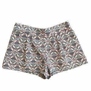 KOCH Cream Beige Black Pink Tribal Aztec Shorts